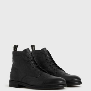 Harland black leather boots for men - Image 4