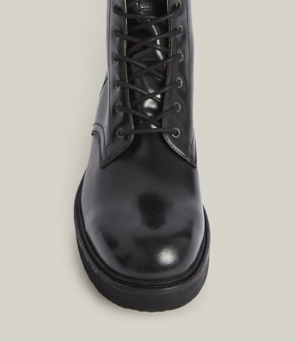 Shaw black leather boots for men - Image 2