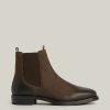 Eli brown leather boots for men