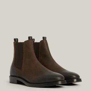 Eli brown leather boots for men - Image 4