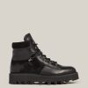 Kai black leather boots for men
