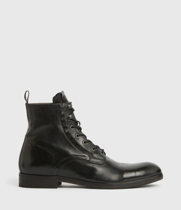 Mikkel black leather boots for men - Image 2