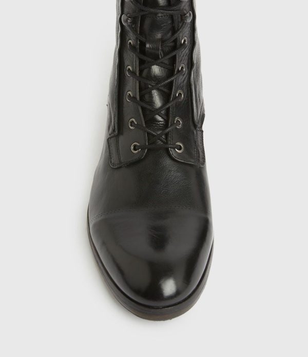 Mikkel black leather boots for men - Image 4