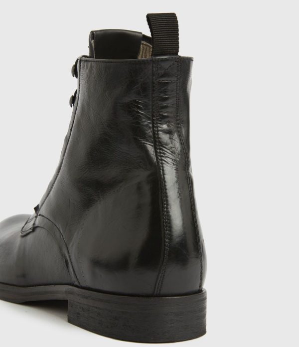 Mikkel black leather boots for men - Image 3