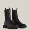 Hallie black leather boots for women - Image 3