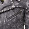 Miles stone wash biker leather jacket - Image 6