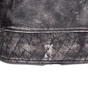 Miles stone wash biker leather jacket - Image 5