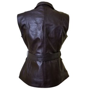 Teejays stylish leather vest with waist belt - Image 3