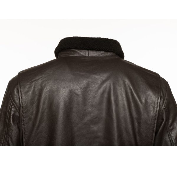 Havana brown A2 Bomber leather jacket - Image 3