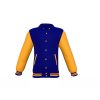 Navy Varsity Letterman Jacket with Gold Sleeves - Image 2