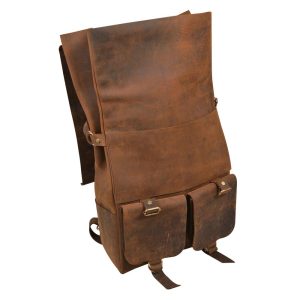 Parsons Roll Top Vintage Oiled Cowhide Backpack - Image 9