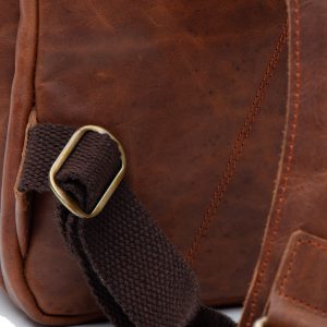 Burch's Vintage Brown Laptop Backpack - Image 4