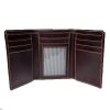 Burgundy Tri-fold Horsehide Leather wallet - Image 2