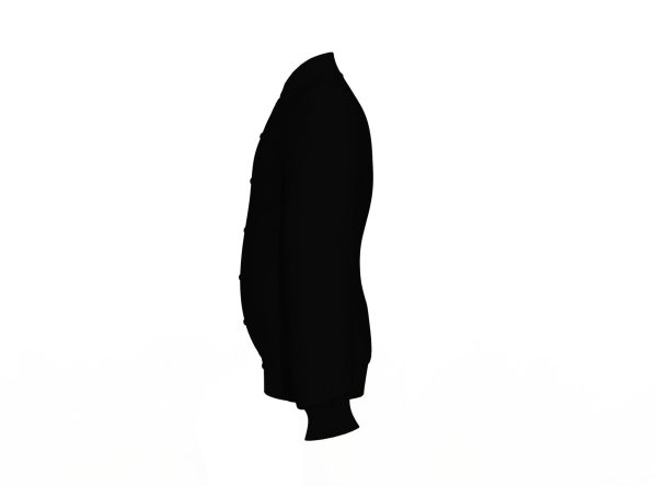 Black Varsity Letterman Jacket with Black Sleeves - Image 9