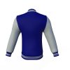 Navy Varsity Letterman Jacket with Grey Sleeves - Image 5