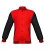 Red Varsity Letterman Jacket with Black Sleeves - Image 13