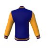 Navy Varsity Letterman Jacket with Gold Sleeves - Image 5
