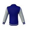 Navy Varsity Letterman Jacket with Grey Sleeves - Image 6