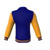 Navy Varsity Letterman Jacket with Gold Sleeves - Image 6