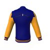 Navy Varsity Letterman Jacket with Gold Sleeves - Image 7