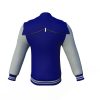 Navy Varsity Letterman Jacket with Grey Sleeves - Image 7