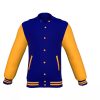 Navy Varsity Letterman Jacket with Gold Sleeves - Image 3