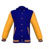 Navy Varsity Letterman Jacket with Gold Sleeves - Image 4