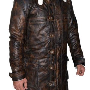 The Dark Knight Rises Bane's Distressed Leather Trench Coat - Image 3