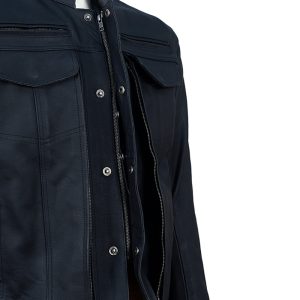 Storm rider Matte Leather Trucker motorcycle jacket - Image 4