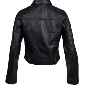 Moesha’s Classic Crop Leather Jacket - Image 3
