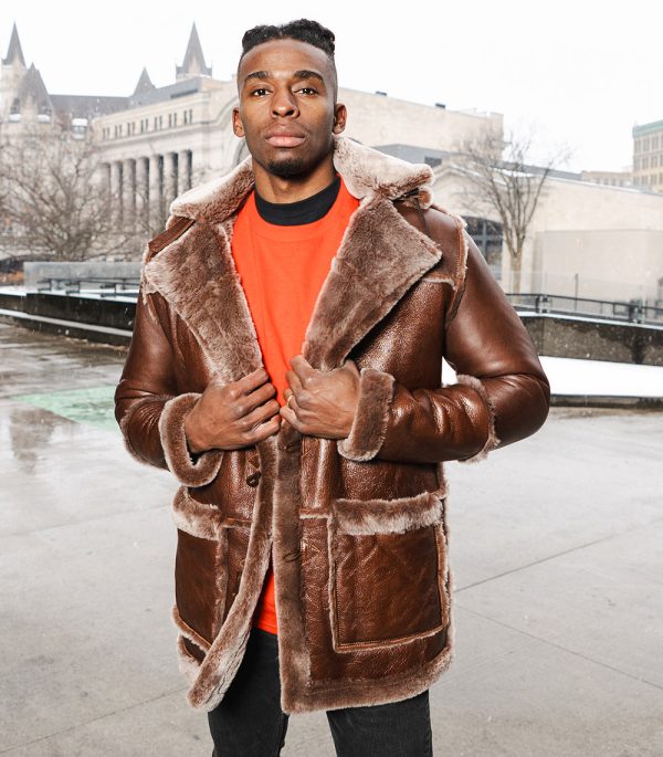 Eamon Brown duffle shearling jacket - Image 2