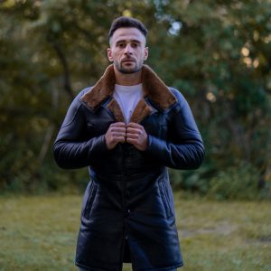 Real Shearling Coat inspired by Ryan Gosling's Blade Runner 2049 Trench Coat - Image 3