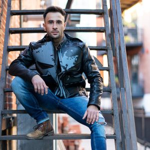 Punisher's motorcycle leather jacket - Image 3