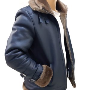 Viktor's black Aviator bomber shearling jacket - Image 12