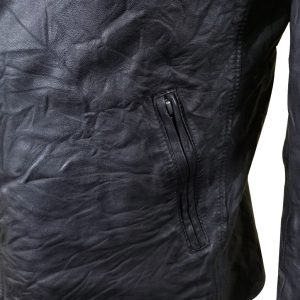 New Wrinkled Texture Leather jacket - Image 3