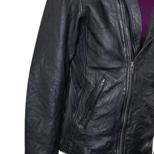 New Wrinkled Texture Leather jacket - Image 4