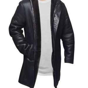 Ralph's Black shearling Long coat - Image 7
