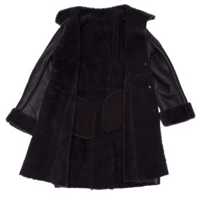 Shaunna’s Buttoned 3/4 Length Shearling Coat - Image 4