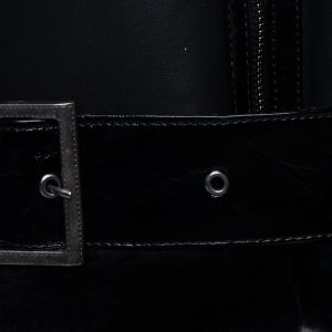 Tasha’s Black Sheepskin Shearling B-3 Bomber Style Jacket - Image 8