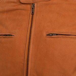 Steve's nubuck leather plain moto style jacket - Image 3