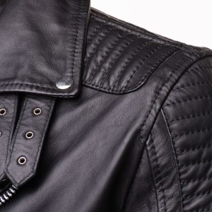 Micheals Biker style leather jacket with Snap buttons closure - Image 5