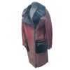 Samira's burgundy shearling trench coat - Image 4