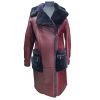 Samira's burgundy shearling trench coat - Image 6