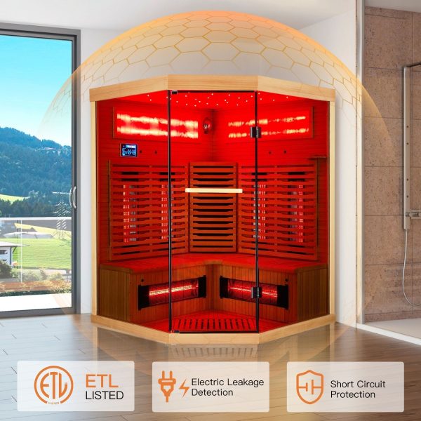 EROMMY Infrared Sauna 4 Person with Full Spectrum Heaters for Home or Gym - Image 3