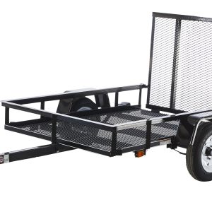 Carry-On Trailer 4-ft x 7-ft Steel Mesh Utility Trailer with Ramp Gate (1675-lb Capacity)