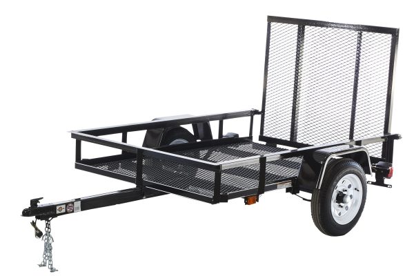 Carry-On Trailer 4-ft x 7-ft Steel Mesh Utility Trailer with Ramp Gate (1675-lb Capacity)
