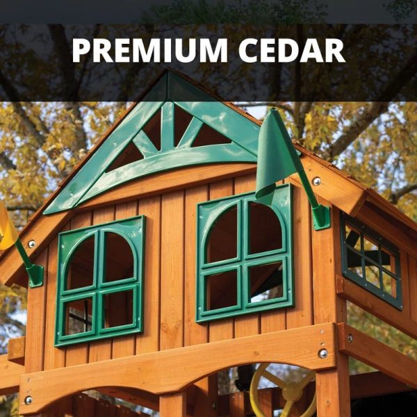 Five Star II Space Saver Swing Set with Wood Roof - Image 13