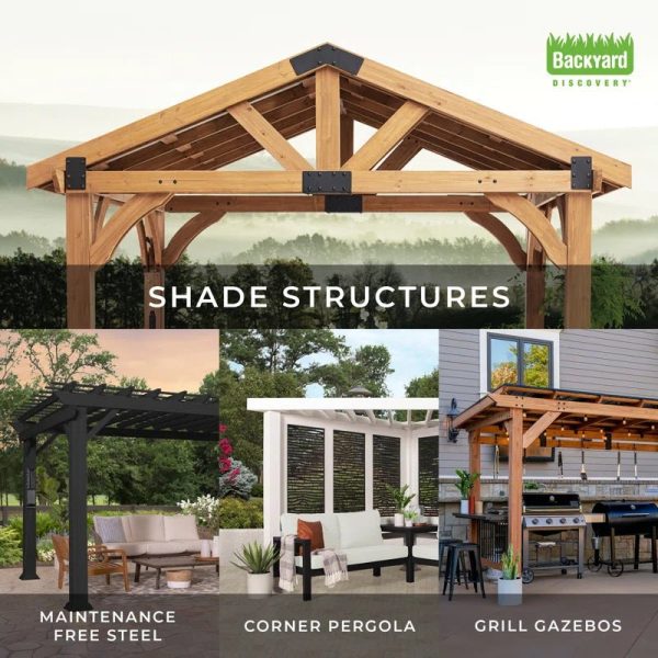 16′ X 12′ Traditional Steel Pergola - Image 7