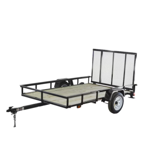 Carry-On Trailer 5-ft x 8-ft Treated Lumber Utility Trailer with Ramp Gate - Image 3
