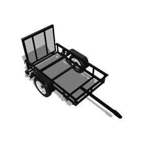 Carry-On Trailer 4-ft x 7-ft Steel Mesh Utility Trailer with Ramp Gate (1675-lb Capacity) - Image 3